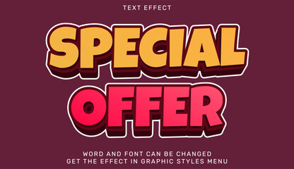 Colorful special offer text with bold and stylish font design
