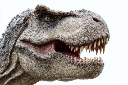 Prehistoric TRex Head Profile Isolated.