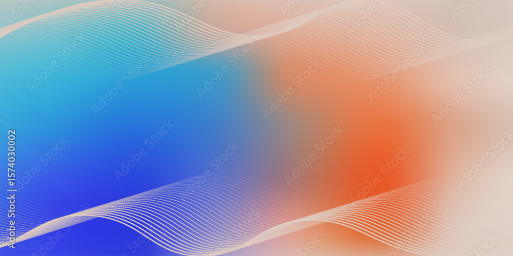 Sticker retro gradient background with grain texture, eps10.