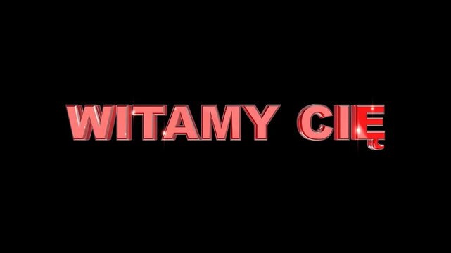 witamy, napis, tekst, słowo, litery,