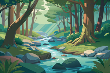 a-peaceful-small-brook-winding-gently-through-a-de.eps