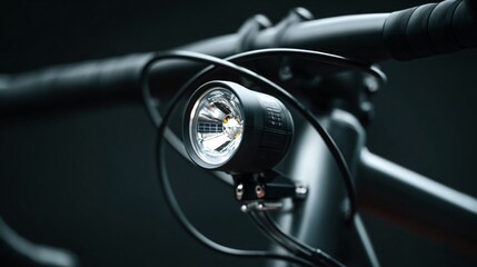 Solar-powered bicycle headlight with minimal background