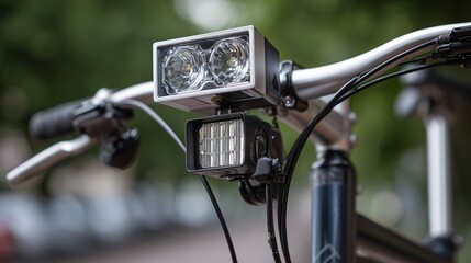 Solar-powered bicycle headlight with minimal background