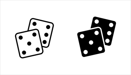 Dice icon set design isolated on white background. vector illustration
