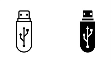 usb flash drive  icon set vector illustration on white background
