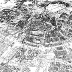 Naklejka premium 3D illustration of city and urban in Groningen Netherlands