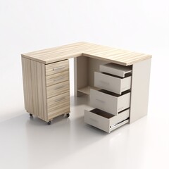 Shop l shaped desk with drawers and storage modern corner computer desk workstation for home office study