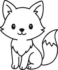 vector illustration of a cartoon fox