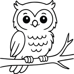 owl sitting on branch