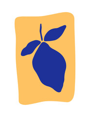 Hand drawn vector poster with lemon