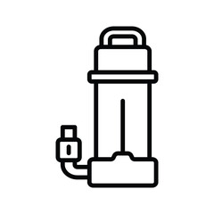 submersible pump icon vector design template simple and clean