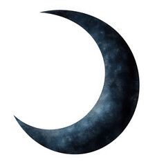 Textured dark crescent moon celestial body image