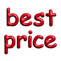 Best price lettering 3d word Template for marketing ad, print, web, banner, poster, flyer