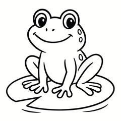 frog on a white background