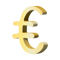 3d euro currency symbol. Single element for design
