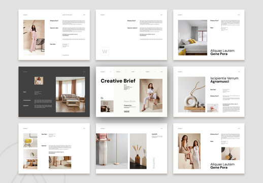 Creative Brief Landscape Brochure Template
