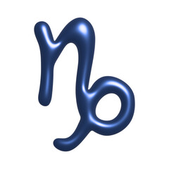 3d capricorn zodiac sign Astrology clipart Element for design