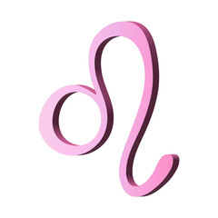 3d leo zodiac sign Astrology clipart Element for design