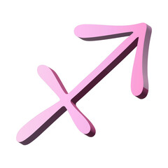 3d sagittarius zodiac sign Astrology clipart Element for design
