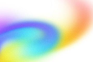 Gradient grajny shape. Colored fluid liquid element. Blue and pink rainbow soft blob. Holographic gradation spot. Vibrant organic figure with aura
