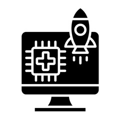 Healthtech Startup  Icon Element For Design
