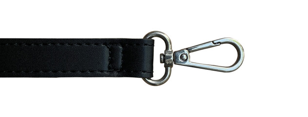 accessory black leather keychain