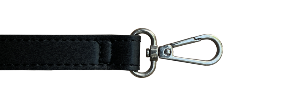accessory black leather keychain