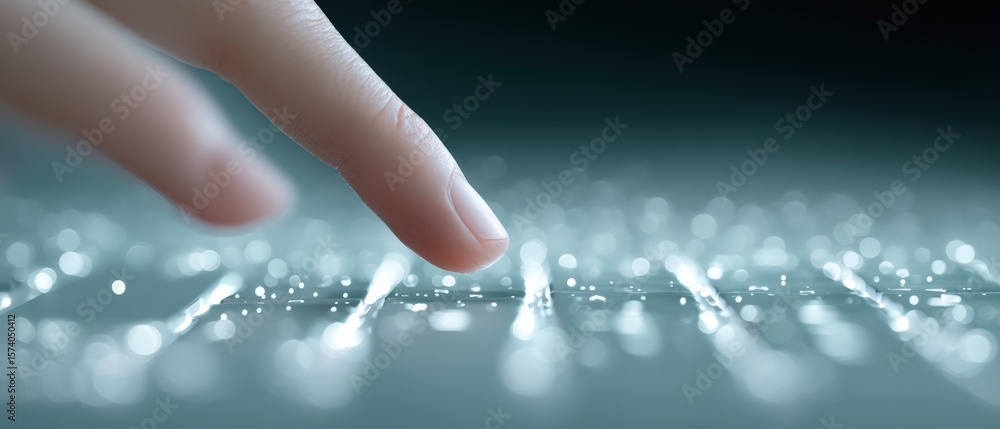 Aufkleber digital interaction virtual space technology innovation futuristic environment close-up view digital