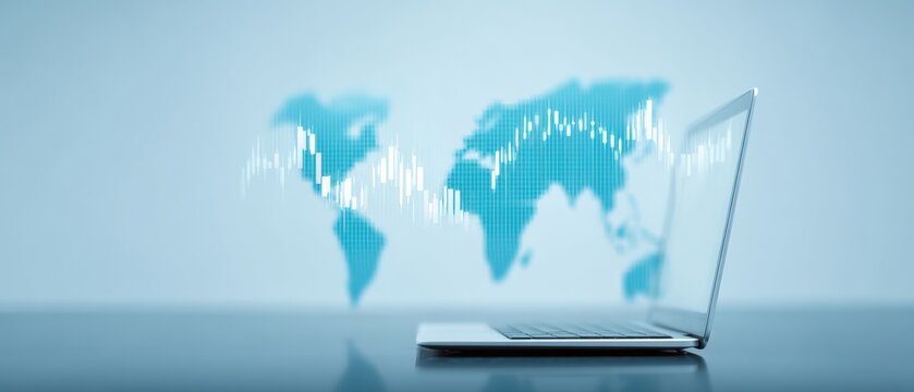 Digital data visualization and global connectivity online environment infographic virtual workspace remote perspective data analytics