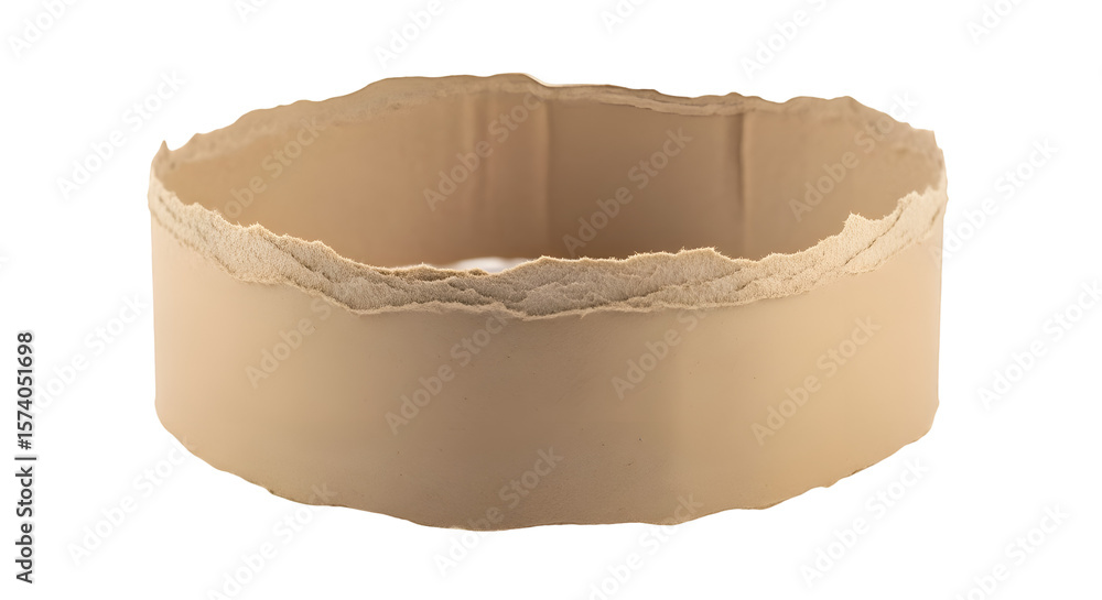 Poster create a torn paper ring with transparent background