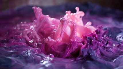 Pink and Purple Liquid Splash Abstract Background