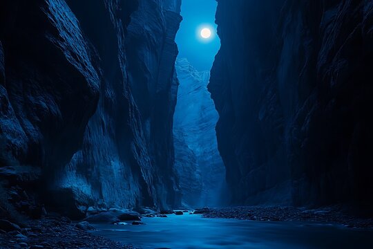 a rising full moon in the cave - Powered by Adobe