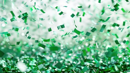 Green Confetti Explosion