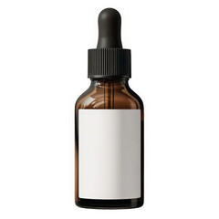 Amber glass dropper bottle with white label amber glass bottle