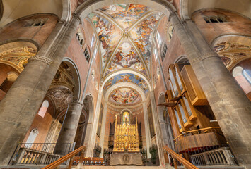 PIACENZA, ITALY - MAY 19, 2025: The presbytery of Duomo - Cattedrale di Santa Maria Assunta e Santa...