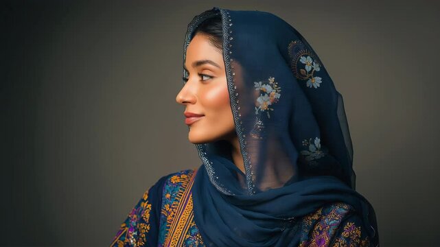 パキスタン・バローチ族の伝統衣装女性