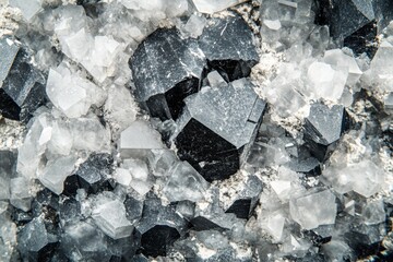 Close-up view of intergrown crystals.