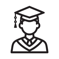 Grad celebration with a cap and gown graduate