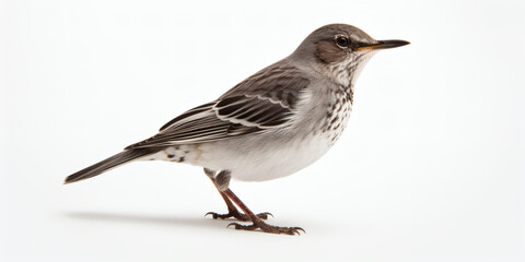 Fototapeta premium Cute Whitebrowed Wagtail Bird Studio Shot.