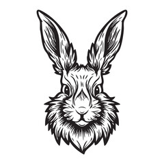 Fototapeta premium Whimsical rabbit face design for festive celebration and decoration