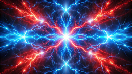 赤と青の雷エフェクト	