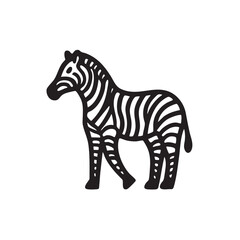 Artistic depiction of a zebra profile with intricate patterns