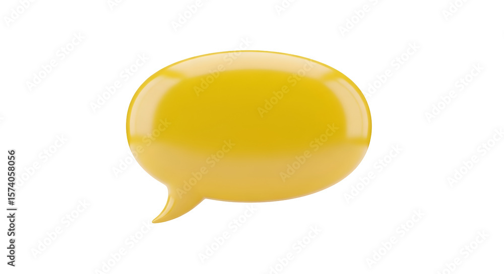 Poster create glossy yellow speech bubbles with transparent backgrounds easily