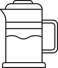 Outline milk jug icon for cafe menus, websites, mobile apps, packaging, and branding. Editable vector stroke design.