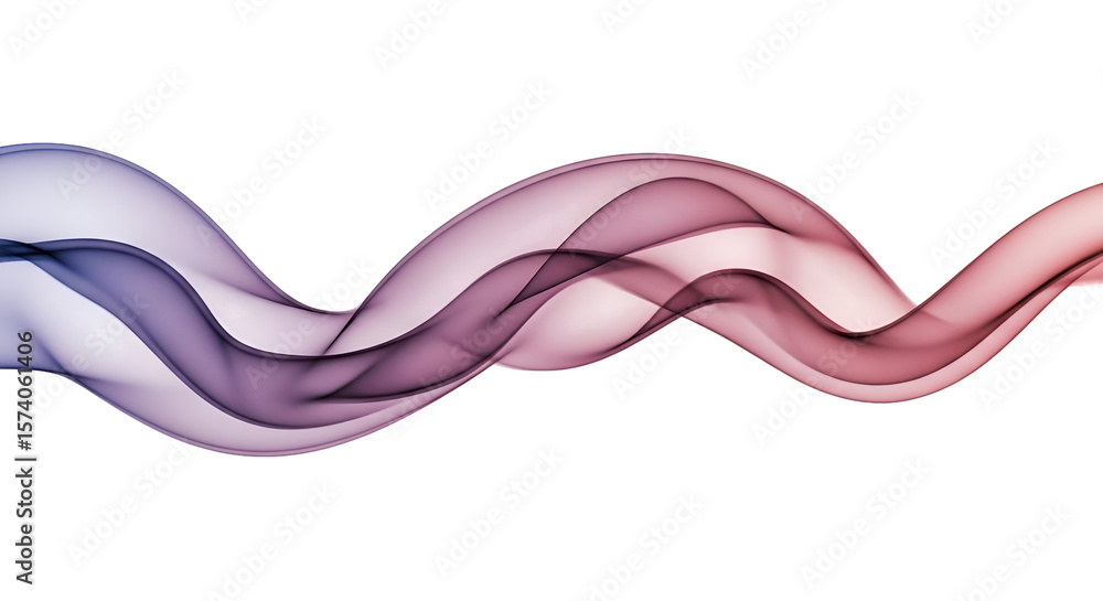Poster abstract waves flow seamlessly on transparent background