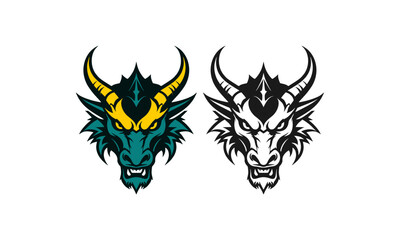 Gold-Horned Blue Dragon Duo