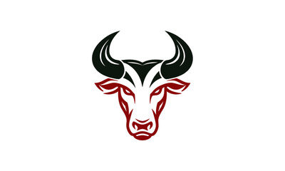 Minimal Red Bull Head Logo