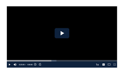 Media player screen display ui mockup stock illustration   © SANALRENK