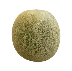 whole melon fruit isolated on white