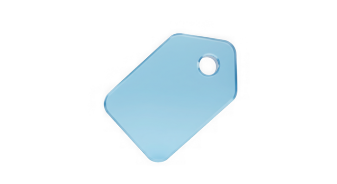 Blue Price Tag: A sleek, minimalist blue price tag, poised against a stark background, inviting attention to concepts of commerce, value, and consumerism. 